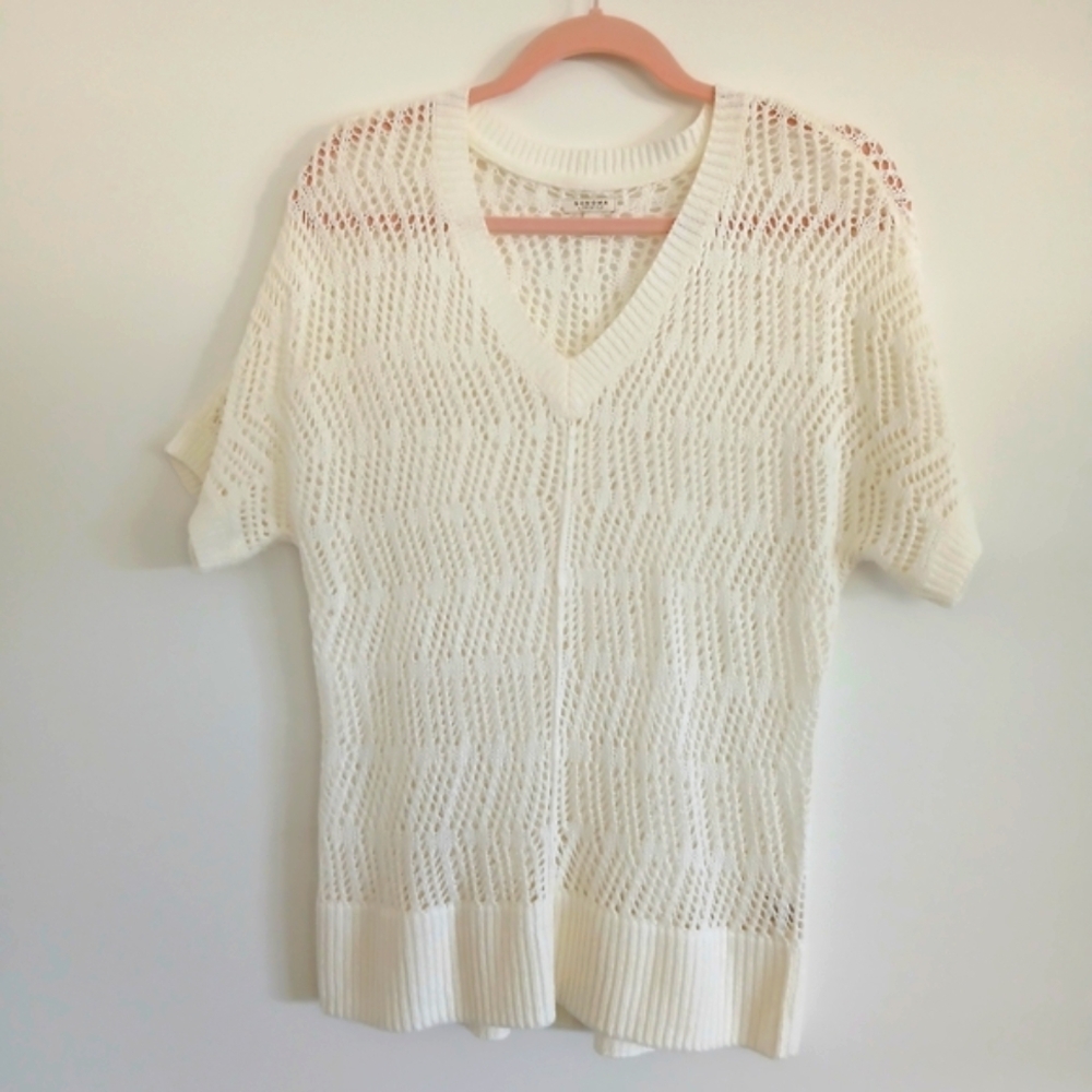 Soma White V-Neck Sweater